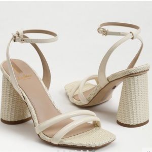 Sam Edelman Kia Block Heel Sandal- size 5- Porcelain -RUNS SMALL